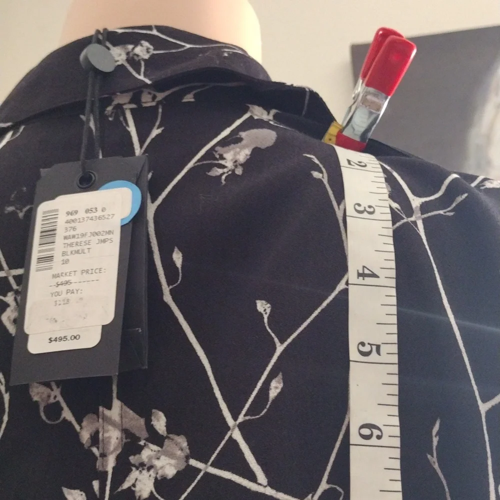 Rag And Bone  Black and White  Floral Jumpsuit 10